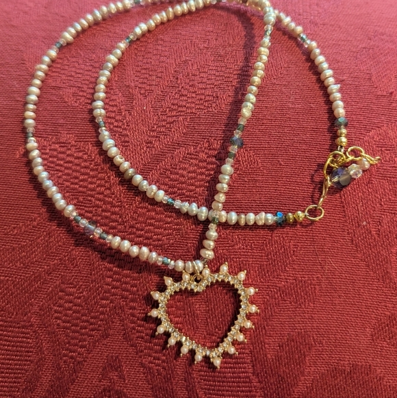 NWOT Vintage Rose Fresh Water Pearl Necklace - Picture 2 of 14